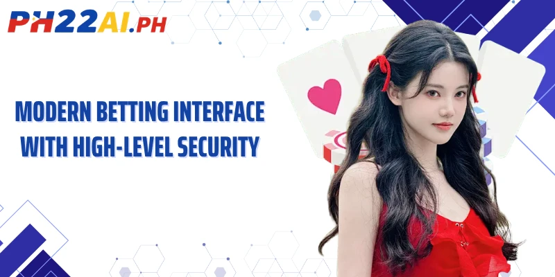 Modern betting interface with high-level security